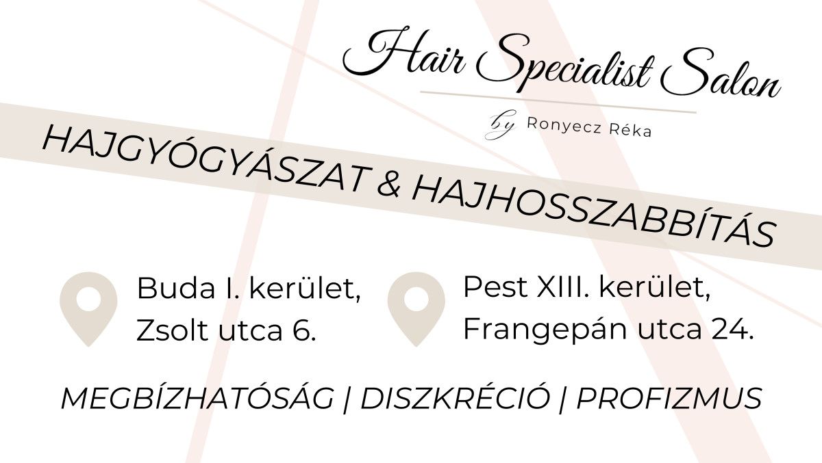 Hair Specialist Salon - Pest - Hajgyógyászat, Fodrászat